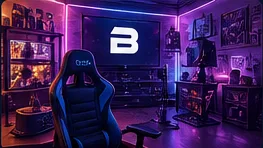 Bukanier Gaming-Setup mit B-Logo